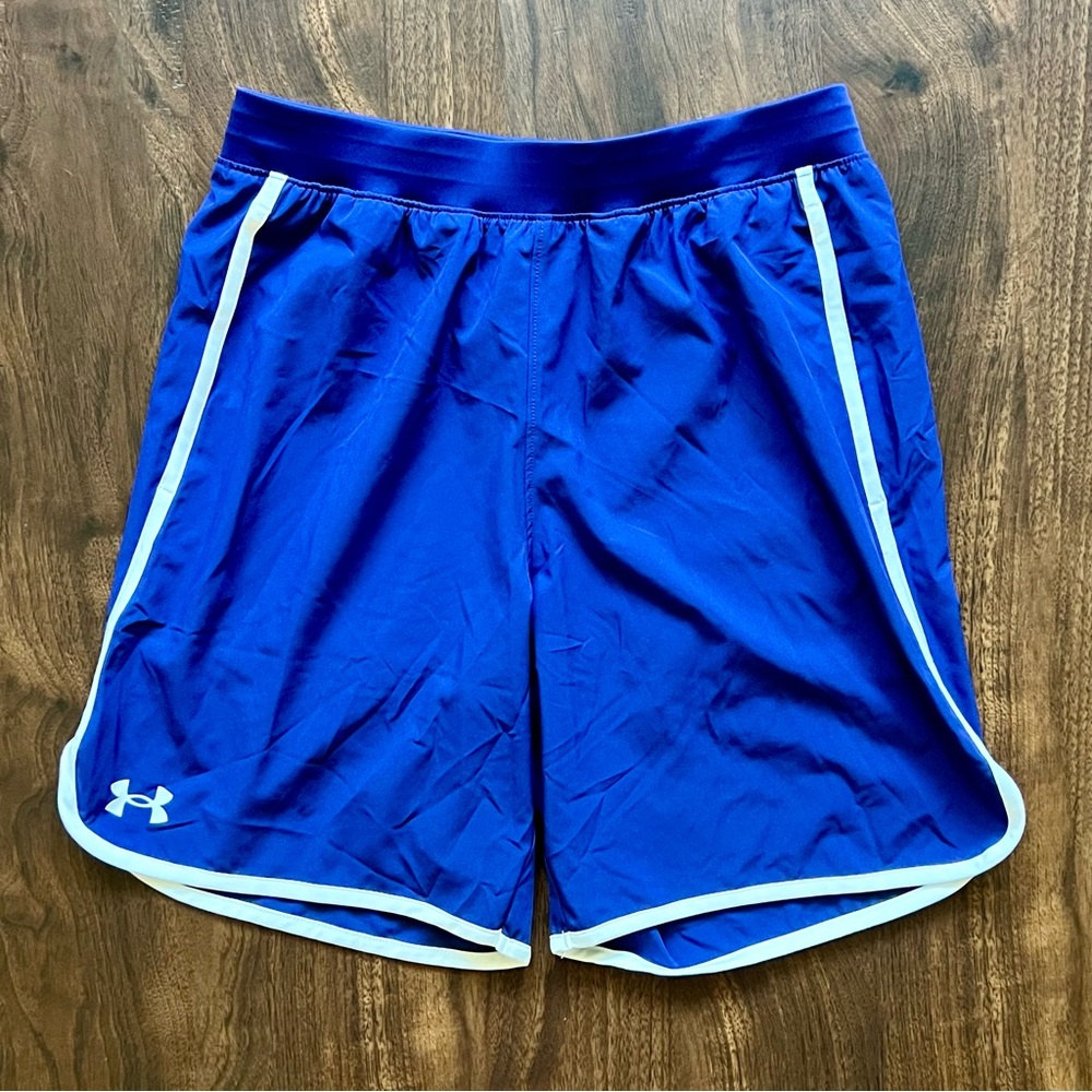 Under Armour HIIT Woven Shorts Gym Training Athletic Blue W/Pockets Men’s Sz M